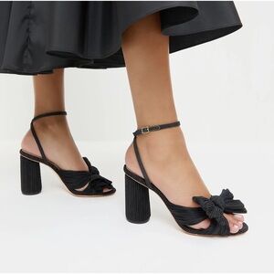 Loeffler Randall Black Pleated Bow Heel size 7